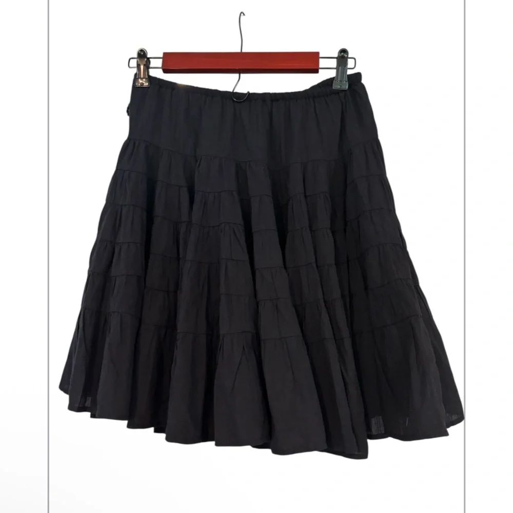 Free People Black Tiered Midi Skirt - Picture 3 of 4